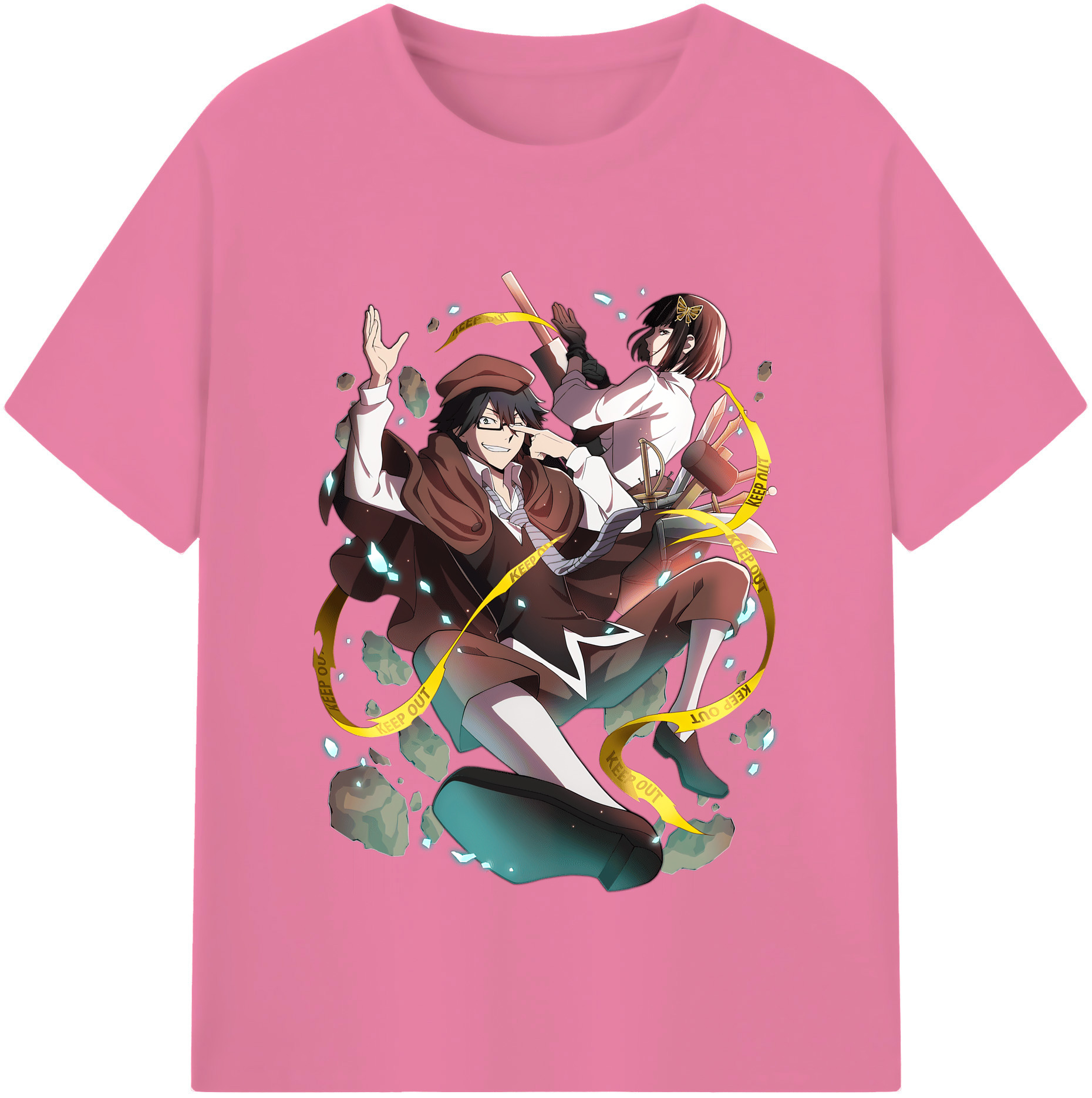 （画像用） 文豪ストレイドッグス Bungo Stray Dogs 綿100％半袖Tシャツ（フロントプリント）